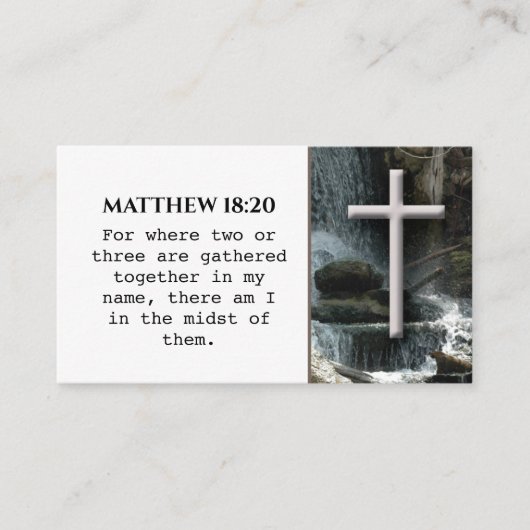  Cross Christlich BIBLE Verse Business Card Visitenkarte (Vorderseite)