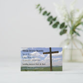 Cross Church Business Card Visitenkarte (Stehend Vorderseite)