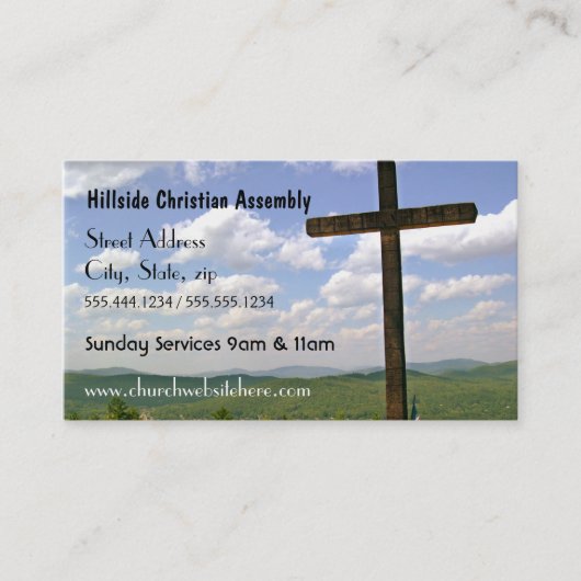 Cross Church Business Card Visitenkarte (Vorderseite)