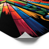 Cross Colorful Christian Religous  Poster (Ecke)