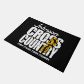 Cross Country ADT TEXT Runner, der Team Player läu Fußmatte (Schrägansicht)