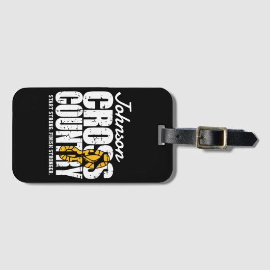 Cross Country ADT TEXT Runner, der Team Player läu Gepäckanhänger (Vorderseite (Horizontal))