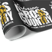 Cross Country ADT TEXT Runner, der Team Player läu Geschenkpapier (Rolleneckpunkt)