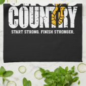 Cross Country ADT TEXT Runner, der Team Player läu Geschirrtuch (Gefaltet)