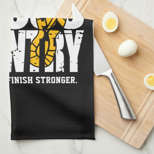 Cross Country ADT TEXT Runner, der Team Player läu Geschirrtuch (Viertel Falte)