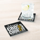 Cross Country ADT TEXT Runner, der Team Player läu Glasuntersetzer (Schrägansicht)