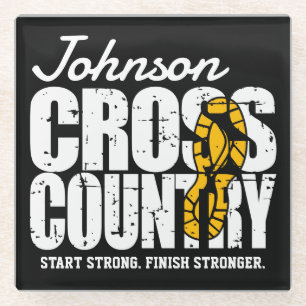 Cross Country ADT TEXT Runner, der Team Player läu Glasuntersetzer