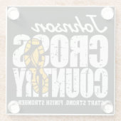 Cross Country ADT TEXT Runner, der Team Player läu Glasuntersetzer (Rückseite)