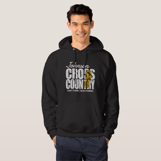 Cross Country ADT TEXT Runner, der Team Player läu Hoodie (Vorne ganz)