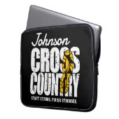 Cross Country ADT TEXT Runner, der Team Player läu Laptopschutzhülle (Vorderseite Links)