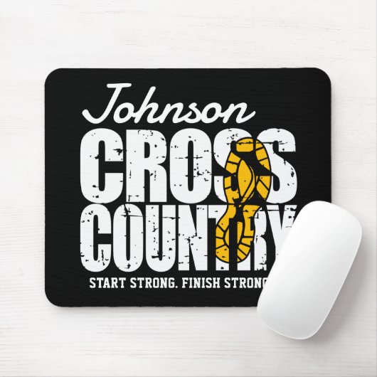 Cross Country ADT TEXT Runner, der Team Player läu Mousepad (Mit Mouse)