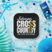 Cross Country ADT TEXT Runner, der Team Player läu Pappteller (Party)