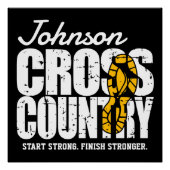 Cross Country ADT TEXT Runner, der Team Player läu Poster (Vorderseite)