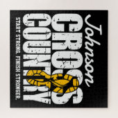 Cross Country ADT TEXT Runner, der Team Player läu Puzzle (Horizontal)