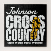 Cross Country ADT TEXT Runner, der Team Player läu Puzzle (Vertikal)