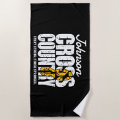 Cross Country ADT TEXT Runner, der Team Player läu Strandtuch (Vorderseite)