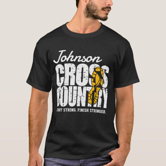 Cross Country ADT TEXT Runner, der Team Player läu T-Shirt (Vorderseite)