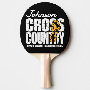 Cross Country ADT TEXT Runner, der Team Player läu Tischtennis Schläger