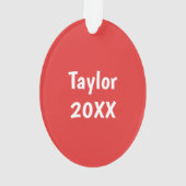 Cross Country Back Text Custom Holiday Runner © Ornament (Rückseite)