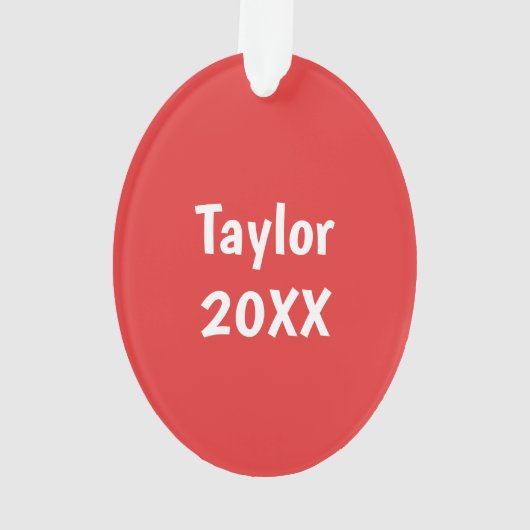 Cross Country Back Text Custom Holiday Runner © Ornament (Rückseite)