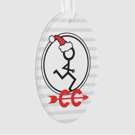 Cross Country Back Text Custom Holiday Runner © Ornament (Vorderseite)