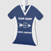 Cross Country Blue Sports Jersey Foto Ornament (Vorderseite)