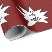 Cross Country CC Symbol läuft Themed Gift Wrap Geschenkpapier (Rolleneckpunkt)