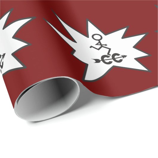 Cross Country CC Symbol läuft Themed Gift Wrap Geschenkpapier (Rolleneckpunkt)