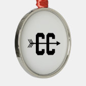 Cross Country cm Silbernes Ornament (Rechts)