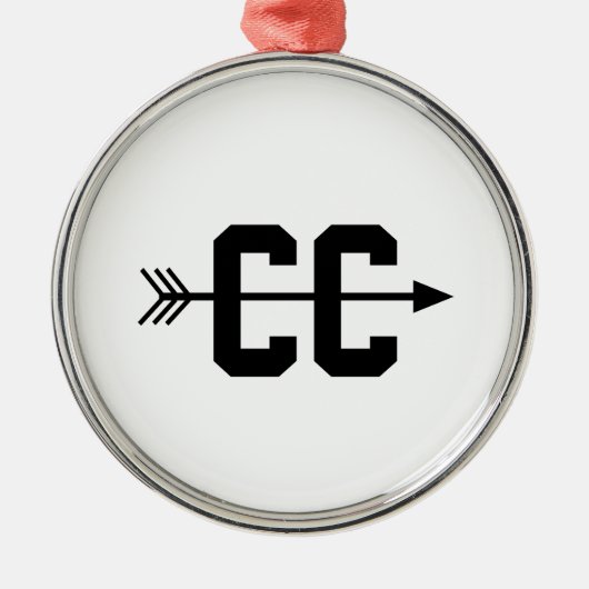 Cross Country cm Silbernes Ornament (Vorne)