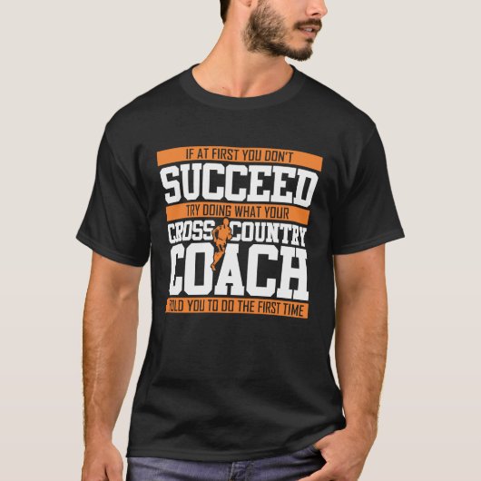 Cross Country Coach Läufer für Damen und Herren Ki T-Shirt (Vorderseite)