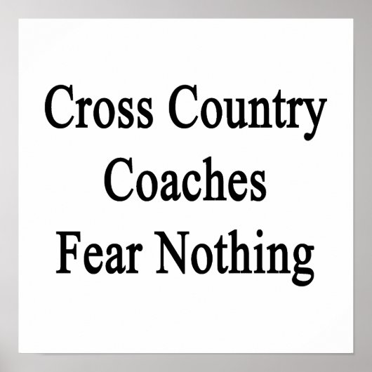 Cross Country Coaches fürchten nichts Poster (Vorne)