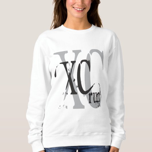 Cross Country, der XC laufen lässt Sweatshirt (Vorderseite)