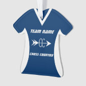 Cross Country Editable Sports Jersey Ornament (Vorderseite)