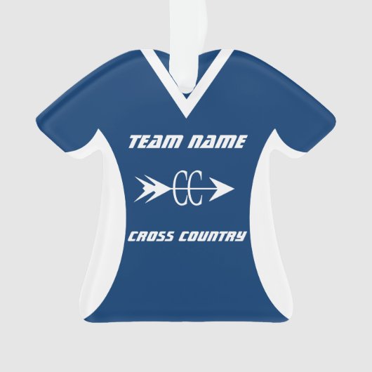 Cross Country Editable Sports Jersey Ornament (Vorderseite)