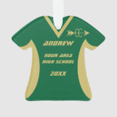 Cross Country Gold Sports Jersey Ornament (Rückseite)
