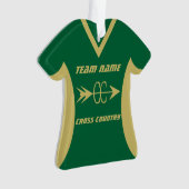 Cross Country Gold Sports Jersey Ornament (Vorderseite)