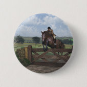 Cross Country - Jumping Horse Button (Vorderseite)