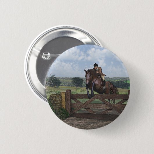 Cross Country - Jumping Horse Button (Vorne & Hinten)