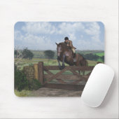 Cross Country - Jumping Horse Mouse Pad Mousepad (Mit Mouse)