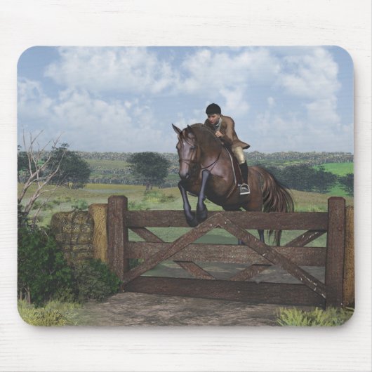 Cross Country - Jumping Horse Mouse Pad Mousepad (Vorne)
