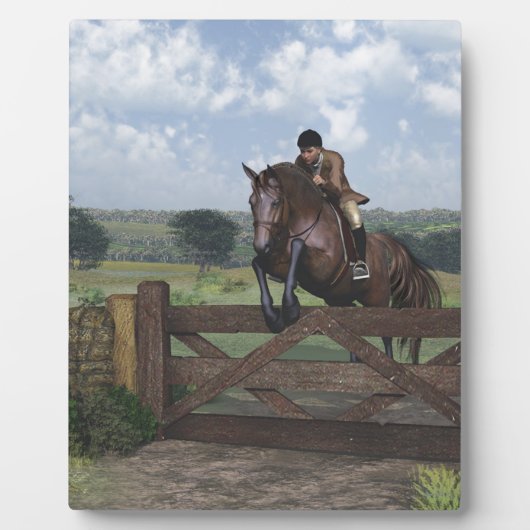 Cross Country - Jumping Horse Plaque Fotoplatte (Vorderseite)