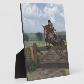 Cross Country - Jumping Horse Plaque Fotoplatte (Seite)