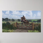 Cross Country - Jumping Horse Print Poster (Vorne)