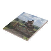 Cross Country - Jumping Horse Tile Fliese (Seite)