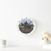 Cross Country - Jumping Horse Wall Clock Runde Wanduhr (Zuhause)
