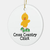 Cross Country-Küken-Verzierung Keramik Ornament (Links)
