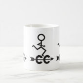 Cross Country © Läufer-Muster und Pfeil-Emblem Kaffeetasse (Mittel)
