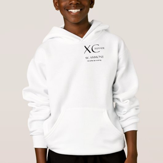 Cross Country-Läufer-Sweatshirt Hoodie (Vorderseite)