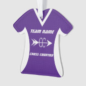 Cross Country Lila Sports Jersey Ornament (Vorderseite)